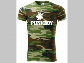 Punkboy pánske maskáčové tričko 100 %bavlna 